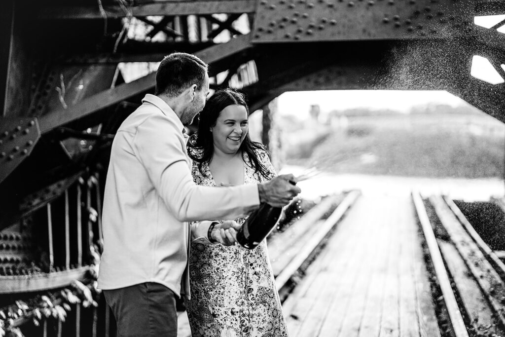 Engagement session at Jack Knife Bridge