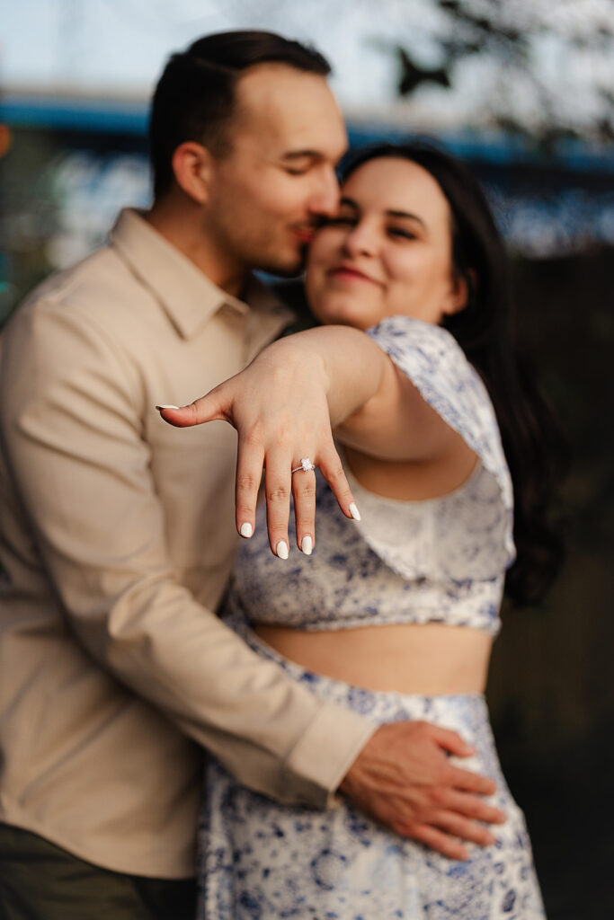 Engagement photo ring shot