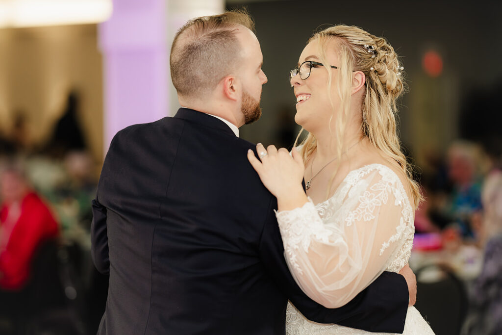 Bride and grooms first dance at wedding