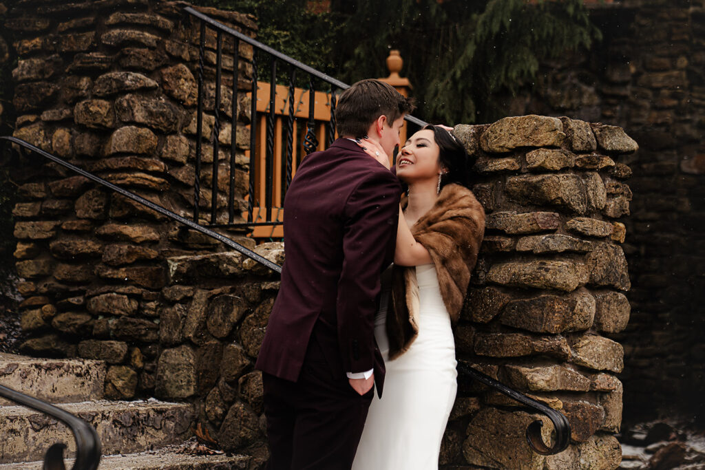 portrait of bride and groom