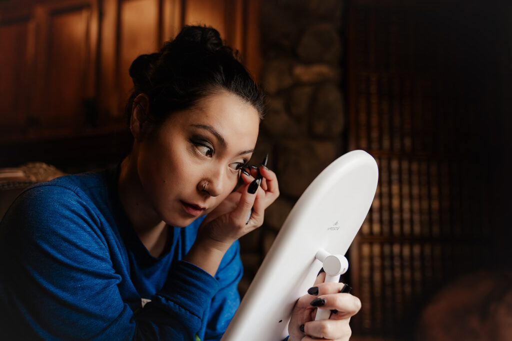 portrait of bride getting ready