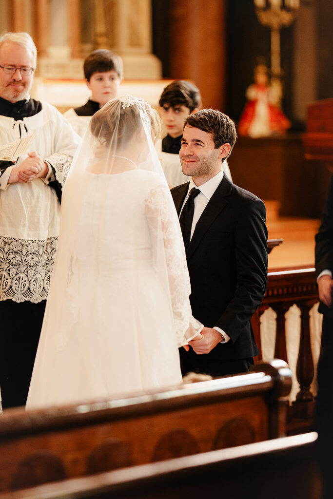 portrait of couple during latin mass